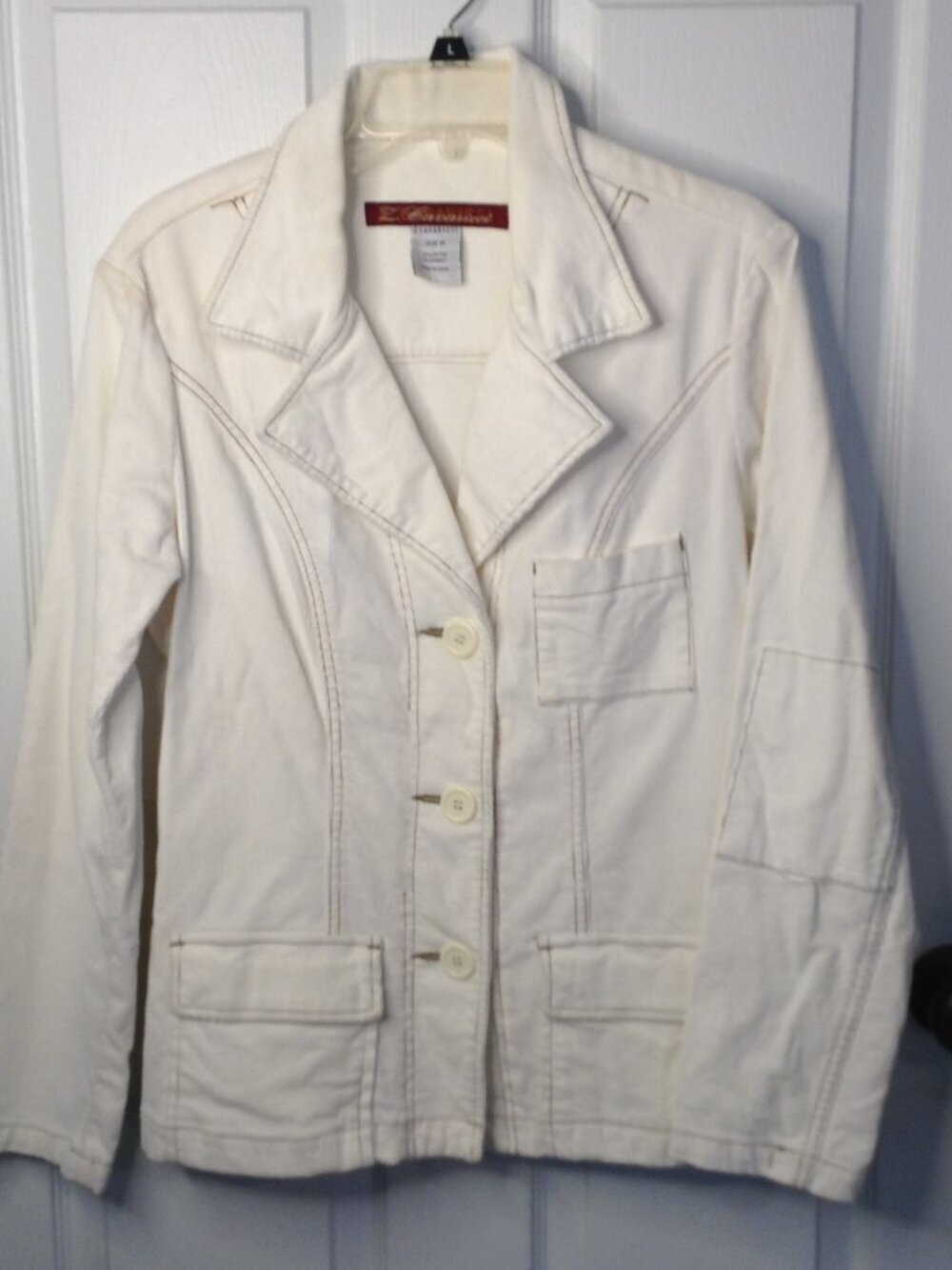VTG 90's Iconic Z. Cavaricci "M" Ivory Blazer Corduroy Trending Y2K Retro Preppy